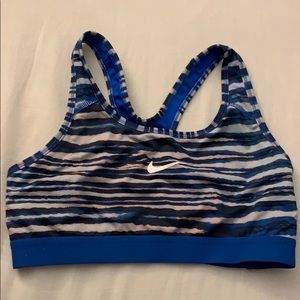 Nike Dri-fit Blue Zebra Sports Bra (M)